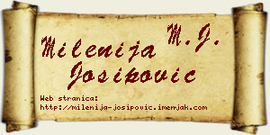 Milenija Josipović vizit kartica
